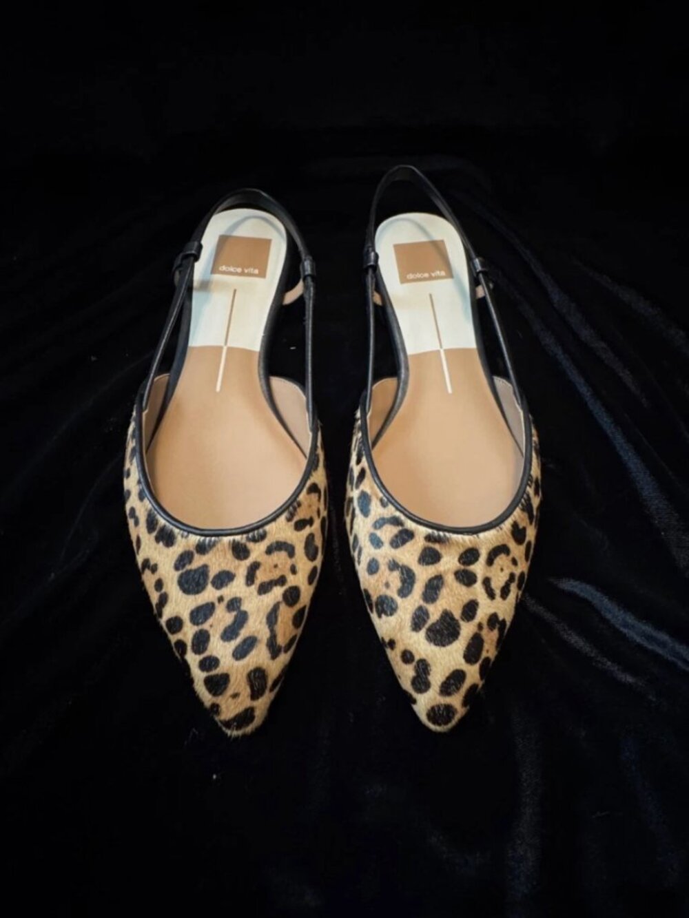 NIB Dolce Vita NARAH Leopard Calf Hair Slingback SZ 7.5